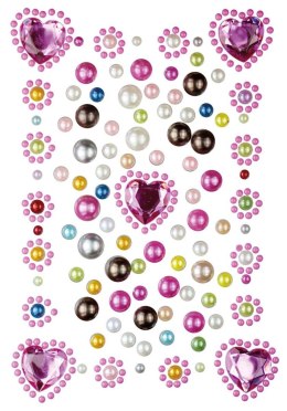 Kryształki Craft-Fun Series samoprzylepne serca, perełki mix Titanum Titanum