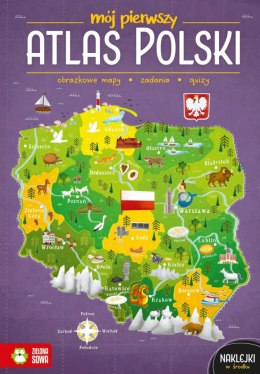 Książeczka edukacyjna Mój pierwszy atlas Polski Zielona Sowa Zielona Sowa