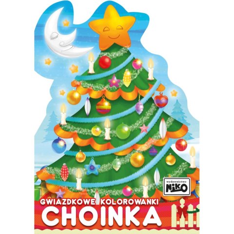 Książeczka edukacyjna gwiazdkowe kolorowanki Choinka Niko Niko