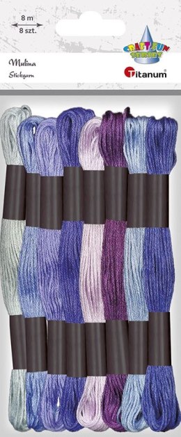 Mulina Craft-Fun Series tonacja fioletowa 8 kol. Titanum (21DT0514-3) Titanum