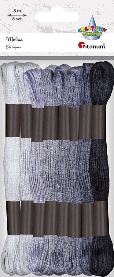Mulina Craft-Fun Series tonacja szara 8 kol. Titanum (21DT0514-5) Titanum