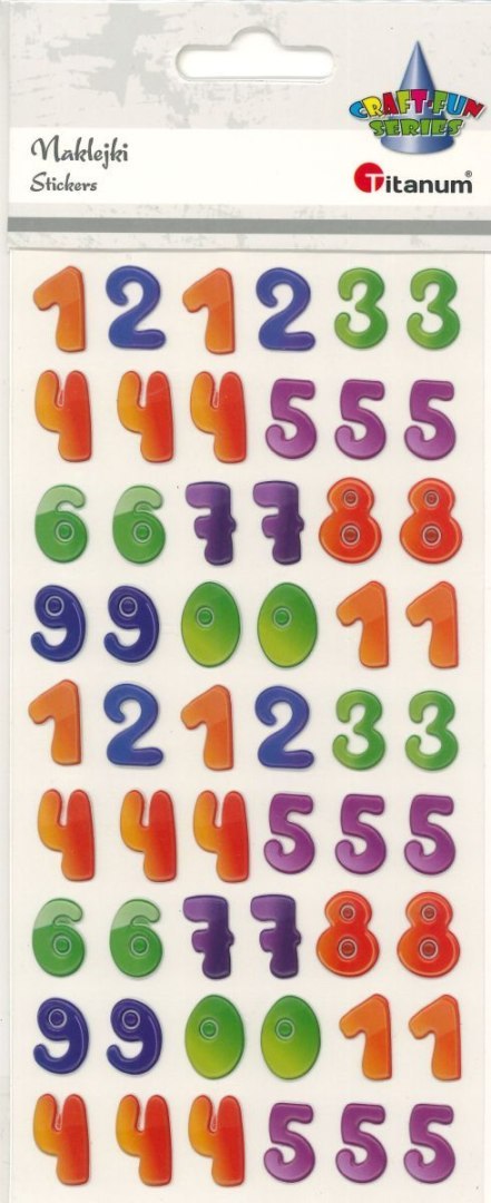 Naklejka (nalepka) Craft-Fun Series cyfry Titanum (25BJ033125) Titanum