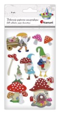 Naklejka (nalepka) Craft-Fun Series dekoracje samoprzylepne - krasnale, muchomorki Titanum (23XQ1207-15) Titanum