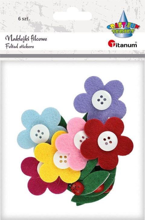 Naklejka (nalepka) Craft-Fun Series filcowe 3D kwiaty Titanum (M-03) Titanum