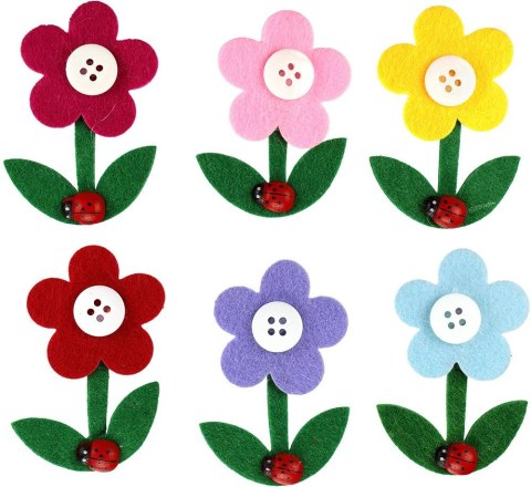 Naklejka (nalepka) Craft-Fun Series filcowe 3D kwiaty Titanum (M-03) Titanum