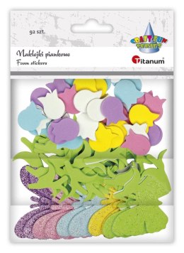Naklejka (nalepka) Craft-Fun Series piankowe tulipany, motyle Titanum (7517) Titanum