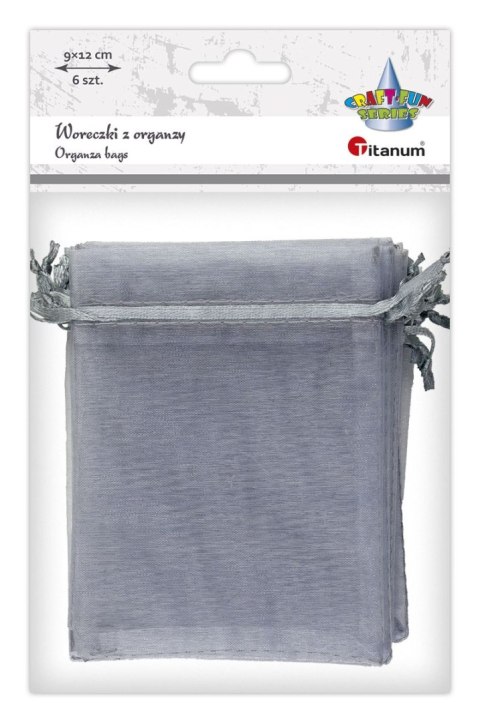 Organza Craft-Fun Series Woreczki z organzy szare Titanum (25BJ033127-4) Titanum