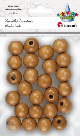 Ozdoba drewniana Craft-Fun Series Korale drewniane w kolorze ciemnobrązowym Titanum (25KBZ008) Titanum
