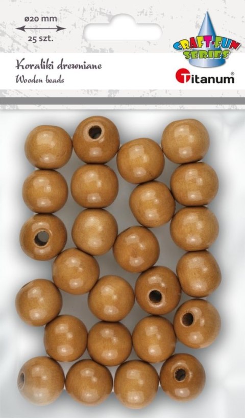 Ozdoba drewniana Craft-Fun Series Korale drewniane w kolorze ciemnobrązowym Titanum (25KBZ008) Titanum