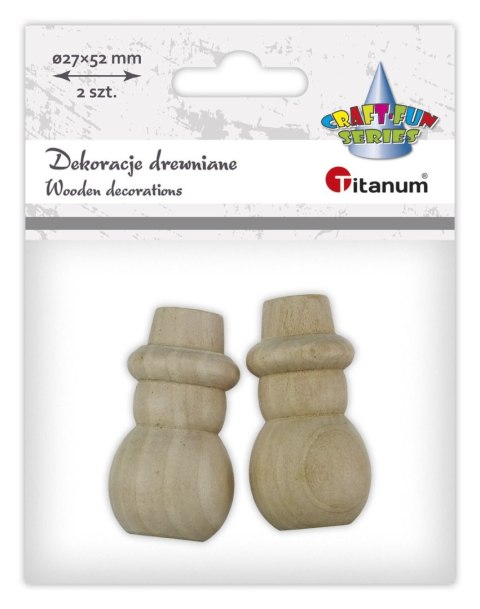Ozdoba drewniana Craft-Fun Series bałwanki Titanum (25BJ033139) Titanum