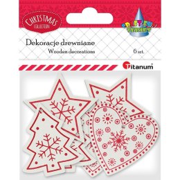 Ozdoba drewniana Craft-Fun Series gwiazdka, choinka, serce Titanum (849/851/853) Titanum