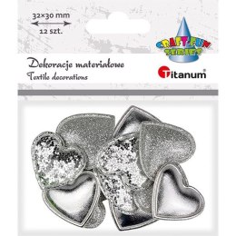 Ozdoba materiałowa Craft-Fun Series Srebrne serduszka Titanum (BJ25042704) Titanum