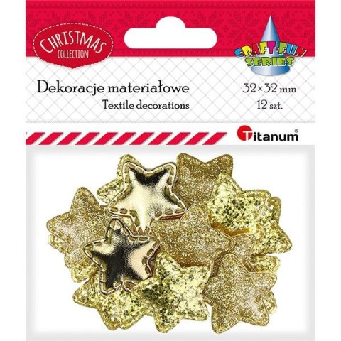 Ozdoba materiałowa Craft-Fun Series Złote gwiazki Titanum (BJ25042703) Titanum