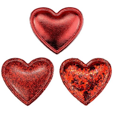 Ozdoba materiałowa Craft-Fun Series samoprzylepna Czerwone serduszka Titanum (BJ25042711) Titanum
