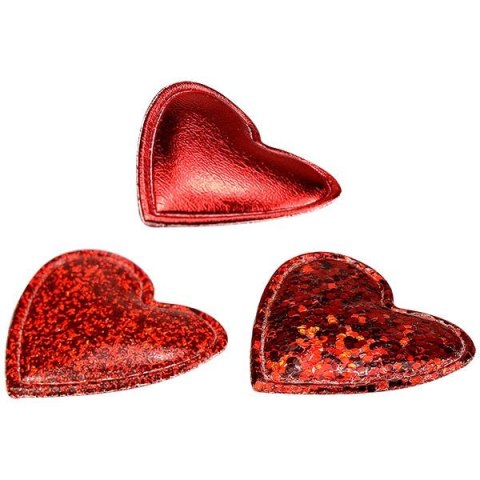 Ozdoba materiałowa Craft-Fun Series samoprzylepna Czerwone serduszka Titanum (BJ25042711) Titanum
