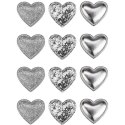 Ozdoba materiałowa Craft-Fun Series samoprzylepna Srebrne serduszka Titanum (BJ25042712) Titanum