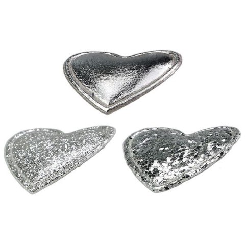 Ozdoba materiałowa Craft-Fun Series samoprzylepna Srebrne serduszka Titanum (BJ25042712) Titanum