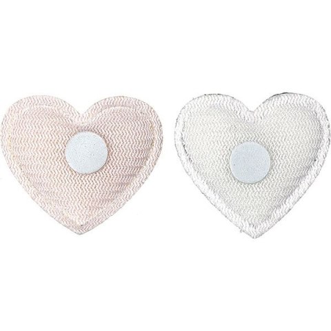 Ozdoba materiałowa Craft-Fun Series samoprzylepna Srebrne serduszka Titanum (BJ25042712) Titanum
