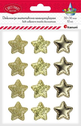 Ozdoba materiałowa Craft-Fun Series samoprzylepna Złote gwiazdki Titanum (BJ25042714) Titanum