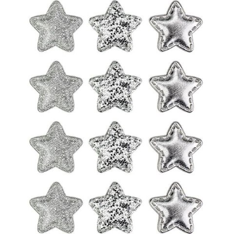 Ozdoba materiałowa Craft-Fun Series samoprzylepna srebrne gwiazdki Titanum (BJ25042713) Titanum
