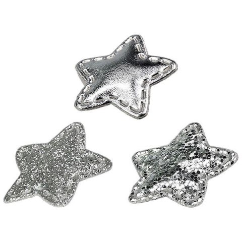 Ozdoba materiałowa Craft-Fun Series samoprzylepna srebrne gwiazdki Titanum (BJ25042713) Titanum