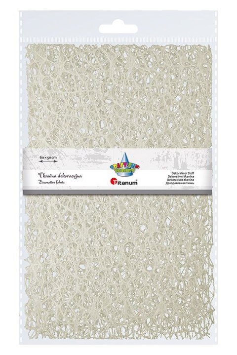 Ozdoba materiałowa Craft-Fun Series siatka koronkowa kremowa Titanum (25CR0331-16) Titanum