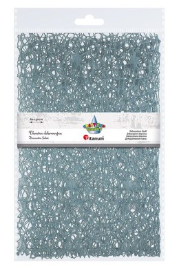 Ozdoba materiałowa Craft-Fun Series siatka koronkowa niebieska dymna Titanum (25CR0331-22) Titanum