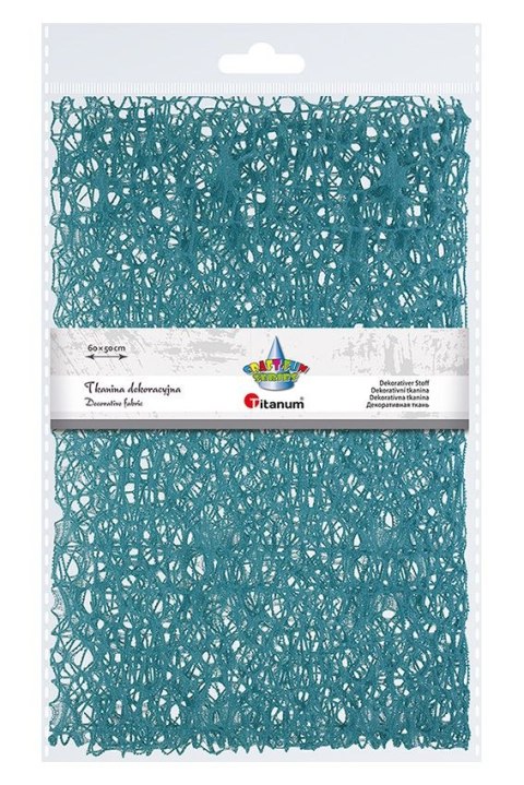 Ozdoba materiałowa Craft-Fun Series siatka koronkowa turkusowa Titanum (25CR0331-21) Titanum