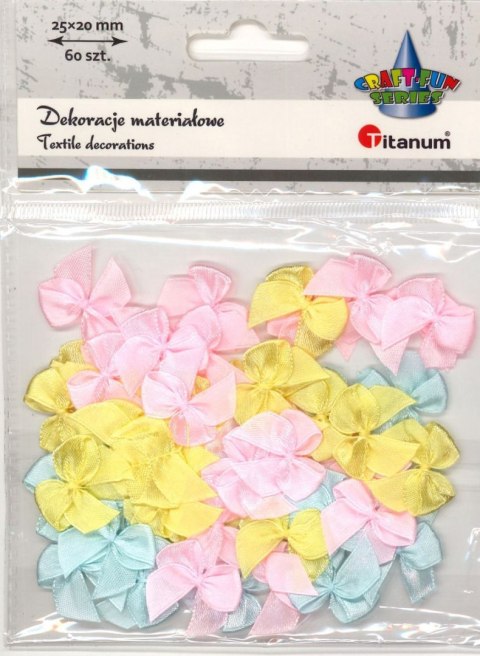 Ozdoba materiałowa Craft-Fun Series kokardki satynowe Titanum (25HY0324-11) Titanum