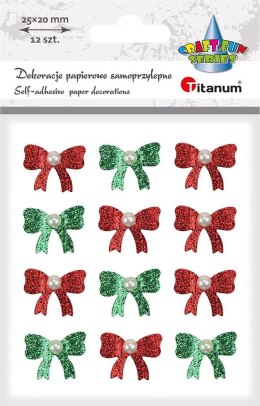 Ozdoba papierowa Craft-Fun Series Kokardki z kryształkiem Titanum (DIY-XM(501)) Titanum