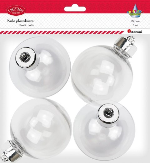 Ozdoba świąteczna Craft-Fun Series Bombki plastikowe z zakrętką Titanum (DIY-XM(532)) Titanum