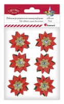 Ozdoba świąteczna Craft-Fun Series samoprzylepna papierowa poinsecje Titanum (25YX0514-7) Titanum