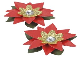 Ozdoba świąteczna Craft-Fun Series samoprzylepna papierowa poinsecje Titanum (25YX0514-7) Titanum