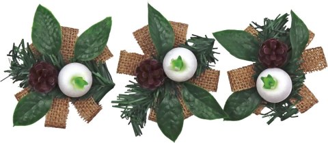 Ozdoba świąteczna Craft-Fun Series stroiki na jutowej wstążce Titanum (25YX0514-5) Titanum