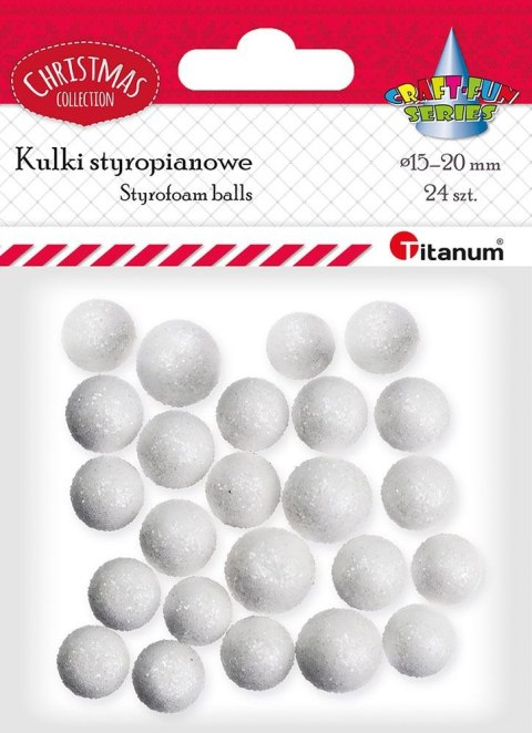 Ozdoba świąteczna Craft-Fun Series styropianowe kule Titanum (25YX0514-1) Titanum
