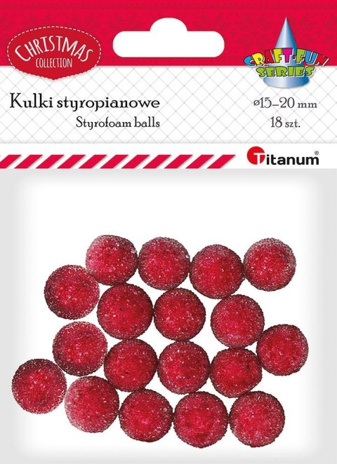 Ozdoba świąteczna Craft-Fun Series styropianowe kule Titanum (25YX0514-4) Titanum