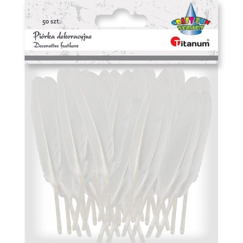 Piórka Craft-Fun Series białe 50 szt Titanum (lotki) Titanum
