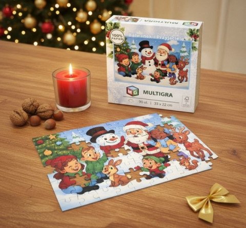 Puzzle Bałwanek i przyjaciele 90 el. Multigra (3001) Multigra