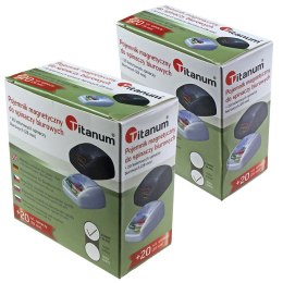 Spinacze standard w pudełku magnetycznym kolorowe 28mm 20 szt Titanum Titanum