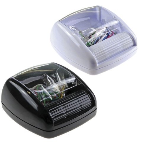 Spinacze standard w pudełku magnetycznym kolorowe 28mm 20 szt Titanum Titanum