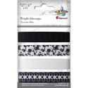 Wstążka Craft-Fun Series zestaw 16x4 [mm x m] biało-czarna Titanum (S1804-5) Titanum