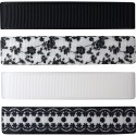 Wstążka Craft-Fun Series zestaw 16x4 [mm x m] biało-czarna Titanum (S1804-5) Titanum