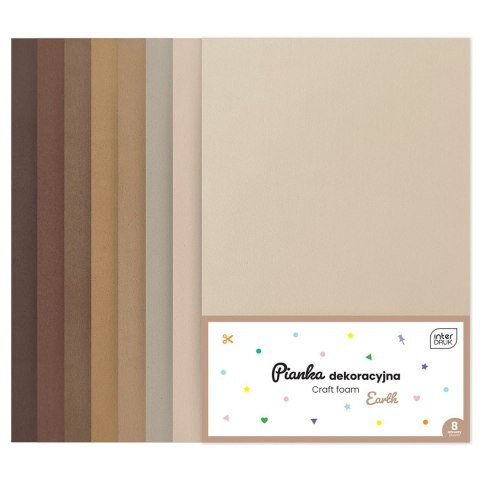 Arkusz piankowy pianka dekoracyjna EARTH kolor: różowy 8 ark. [mm:] 210x297 Noster (8szt) Noster