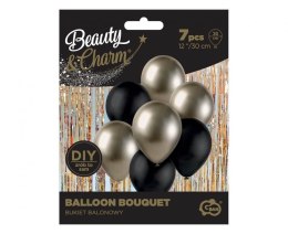 Balon gumowy Bukiet balonowy B&C prosecco-czarny, 7 szt. czarny 300mm 12cal Godan (BB-PRC7) Godan