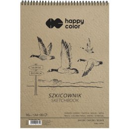 Blok artystyczny Happy Color szkicownik A4 90g 80k Gdd (HA 3809 2030-P80) Gdd