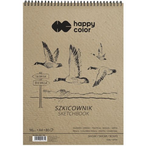 Blok artystyczny Happy Color szkicownik A4 90g 80k Gdd (HA 3809 2030-P80) Gdd