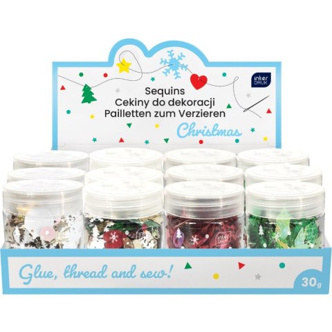 Cekiny CHRISTMAS 30G mix 30g Interdruk Interdruk