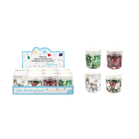 Cekiny CHRISTMAS 30G mix 30g Interdruk Interdruk