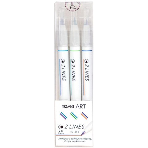 Cienkopis 2 linopwy wkład (różne) 0,5mm 6kol. Toma (TO-348) Toma