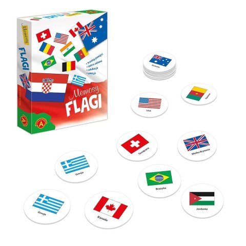 Gra edukacyjna Memosy - Flagi Alexander (26993) Alexander